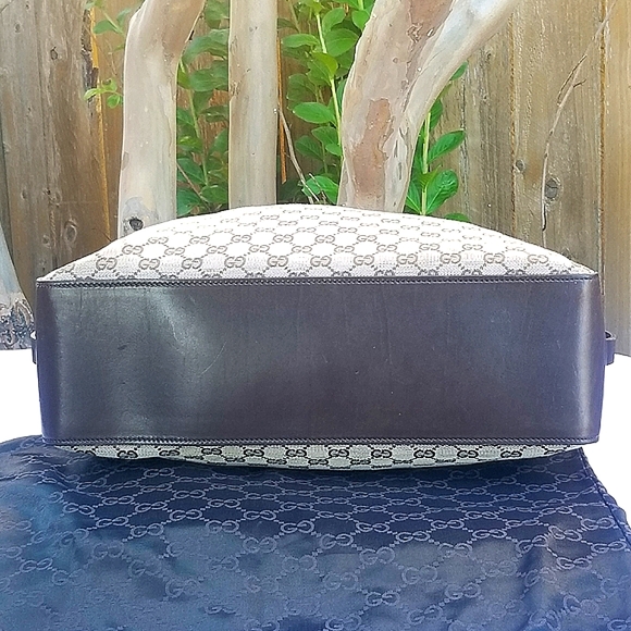 Auth Gucci large GG canvas leather tote - Picture 12 of 16